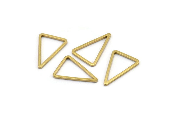 Brass Blank Triangles, 50 Raw Brass Triangles (18x12x1mm) E179