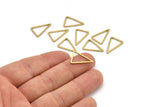 Brass Blank Triangles, 50 Raw Brass Triangles (18x12x1mm) E179