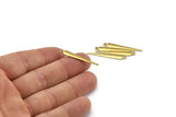 Triangle Spike Charm, 50 Raw Brass Spike Charms (32x5mm) Brs 286 A0268