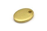 Brass Oval Blank, 6 Raw Brass Oval Blanks (20x15x3mm) Y215