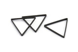 Black Triangle Charm, 24 Oxidized Brass Black Triangle Charms (29x0.80x2mm) Bs 1195 S218