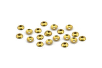 Brass Bead Cap, 100 Raw Brass Bead Caps (4mm) Brs 103 A0226