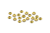 Brass Bead Cap, 100 Raw Brass Bead Caps (4mm) Brs 103 A0226