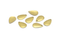 Brass Earring Finding, 50 Raw Brass Drop Charms, Findings (13x8mm) Brs 1988 A0235