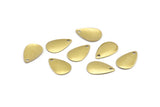 Brass Earring Finding, 50 Raw Brass Drop Charms, Findings (13x8mm) Brs 1988 A0235