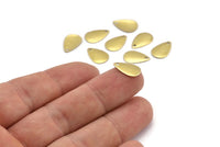 Brass Earring Finding, 50 Raw Brass Drop Charms, Findings (13x8mm) Brs 1988 A0235