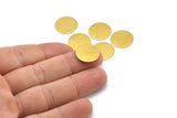 Personalized Tag, 50 Raw Brass Cabochon Tags, Stamping Tags (16mm) Brs 64 A0291