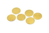 Coin Earring Finding, 100 Raw Brass Cabochon Tags , Stamping Tags (16mm) Brs 64 A0291