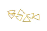 Gold Triangle Charm, 50 Gold Plated Brass Open Triangle Ring Charms (15x0.90mm) Bs 1024 Q0627