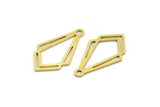 Brass Diamond Charm, 24 Raw Brass Diamond Shaped Charms With 1 Loop, Pendant Findings (22x13x0.60mm) A3594