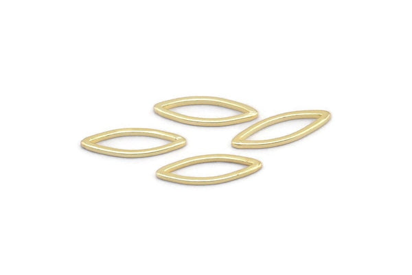 Altın Markiz Yüzük, 25 Altın Kaplama Pirinç Markiz Yüzük, Bağlantı Parçası, Tılsımlar (5x15x0,80 mm) D0038 Q0612