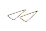Antique Silver Triangle Ring, 12 Antique Silver Plated Open Triangles, Charms, Findings (30x33x15mm) BS 1146