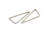Antique Silver Triangle Ring, 12 Antique Silver Plated Open Triangles, Charms, Findings (30x33x15mm) BS 1146