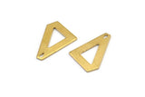Brass Triangle Charm, 24 Raw Brass Triangle Charm Earrings With 1 Hole, Findings (18x13x0,80mm) D0712
