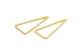 Gold Triangle Ring, 10 Gold Plated Open Triangles, Charms, Findings (30x33x15mm) BS 1146 Q0072
