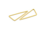 Gold Triangle Ring, 10 Gold Plated Open Triangles, Charms, Findings (30x33x15mm) BS 1146 Q0072