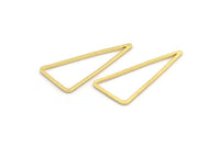 Gold Triangle Ring, 10 Gold Plated Open Triangles, Charms, Findings (30x33x15mm) BS 1146 Q0072