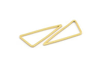 Gold Triangle Ring, 10 Gold Plated Open Triangles, Charms, Findings (30x33x15mm) BS 1146 Q0072