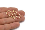 Gold Triangle Ring, 10 Gold Plated Open Triangles, Charms, Findings (30x33x15mm) BS 1146 Q0072
