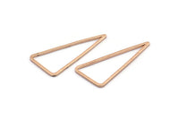Rose Gold Triangle Ring, 10 Rose Gold Plated Brass Open Triangles, Charms, Findings (30x33x15mm) BS 1146 Q0072