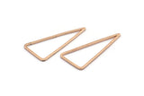 Rose Gold Triangle Ring, 10 Rose Gold Plated Brass Open Triangles, Charms, Findings (30x33x15mm) BS 1146 Q0072