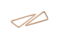 Rose Gold Triangle Ring, 10 Rose Gold Plated Brass Open Triangles, Charms, Findings (30x33x15mm) BS 1146 Q0072
