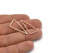 Rose Gold Triangle Ring, 10 Rose Gold Plated Brass Open Triangles, Charms, Findings (30x33x15mm) BS 1146 Q0072