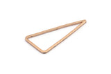 Rose Gold Triangle Ring, 10 Rose Gold Plated Brass Open Triangles, Charms, Findings (30x33x15mm) BS 1146 Q0072