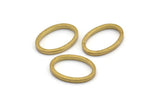 Oval Pirinç Charm, 12 Ham Pirinç Oval Bağlantı Parçası (13x19x2mm) BS 1738