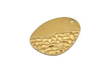 Brass Drop Charm, 8 Raw Brass Drop Charms With 1 Hole, Findings (30x23x0.60mm) D942