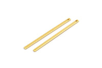 Tiny Gold Bar, 12 Gold Plated Necklace Bars (40x2x0.80mm) A0862 Q0151