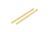 Tiny Gold Bar, 12 Gold Plated Necklace Bars (40x2x0.80mm) A0862 Q0151