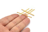 Tiny Gold Bar, 12 Gold Plated Necklace Bars (40x2x0.80mm) A0862 Q0151