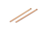 Tiny Rose Gold Bar, 12 Rose Gold Plated Necklace Bars (40x2x0.80mm) A0862 Q0151