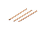 Tiny Rose Gold Bar, 12 Rose Gold Plated Necklace Bars (40x2x0.80mm) A0862 Q0151