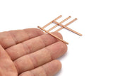 Tiny Rose Gold Bar, 12 Rose Gold Plated Necklace Bars (40x2x0.80mm) A0862 Q0151