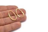 Brass Drop Charm, 24 Raw Brass Drop Charms Without Hole, Findings (28x16x0.80mm) D858