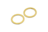 18mm Circle Connectors, 24 Raw Brass Circle Connectors (18x2x1mm) A3687