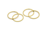 23mm Circle Connector, 24 Raw Brass Circle Connectors (23x1.3x1mm) A3782