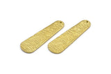 Boho Earring Finding, 2 Raw Brass Geometric Boho Blanks With 1 Hole, Earring Findings (44x13x8x1mm) N0148