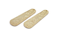 Boho Earring Finding, 2 Gold Plated Geometric Boho Blanks With 1 Hole, Earring Findings (44x13x8x1mm) N0148