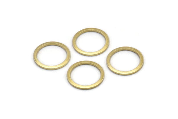 Brass Connector Rings - 50 Raw Brass Connector Rings (12mm) B0119