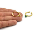 Adjustable Ring Settings - 4 Raw Brass 4 Claw Ring Blanks - Pad Size 5mm N0319