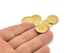 Brass Cabochon Tag, 10 Raw Brass Cabochon Tags With 1 Hole, Stamping Tags (18x1.2mm) D1379