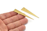 Brass Triangle Charm, 12 Textured Raw Brass Triangle Charms With 1 Hole, Earrings, Findings (60x13x0.60mm) D1017