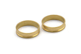Brass Channel Ring - Raw Brass Channel Ring Settings -Glue On- (19mm) N0481