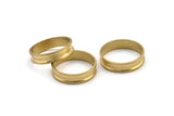 Brass Channel Ring - Raw Brass Channel Ring Settings -Glue On- (19mm) N0481