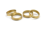 Brass Channel Ring - Raw Brass Channel Ring Settings -Glue On- (19mm) N0481