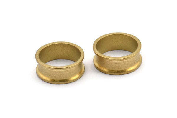 Brass Channel Ring - Raw Brass Channel Ring Settings (17mm) N0477