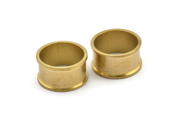 Brass Channel Ring - Raw Brass Channel Ring Settings (19mm) N0479